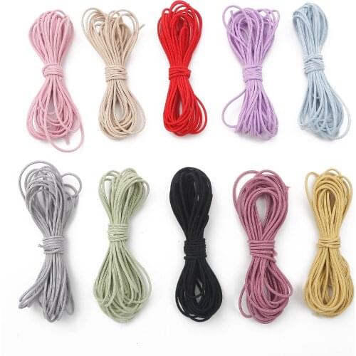 10Colors 2mm 5Meters Elastic Cord for Bracelets Elastic String for Beads DIY Jewelry Making Necklace Bracelets Findings Supplies