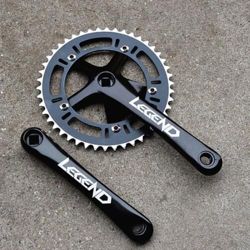 Fixed Gear Fixie Single Speed Bike Crankset Legend Aluminum Alloy Chainwheel 46T Disc 170mm Crank Bicycle Parts BMX