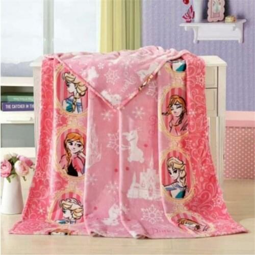 Frozen print blanket 100*140cm Disney cartoon Alsa Anna children kids adult home decor spring autumn fleece fabric 5 color