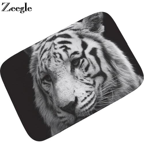 Zeegle Wild Animal Door Mat Floor Mat Bath Bathroom Carpet Non-Slip Living Room Entrance Door Mat Home Modern Mat