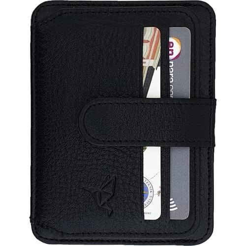 Leather Black Card Wallet Wallet, Leather Wallet, Men 'S Wallet, Card Wallet