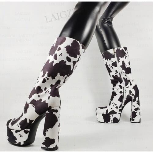 LAIGZEM Women's High Boots