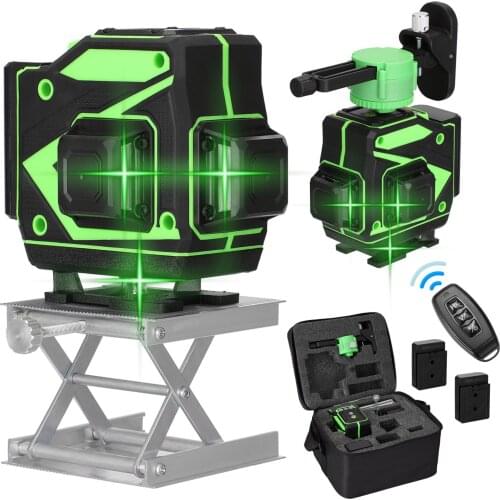 Kkmoon Laser Level 12 Lines 3D Self-Leveling 360 Horizontal And Vertical Cross Lines Super Powerful Green Beam Laser Level Tool
