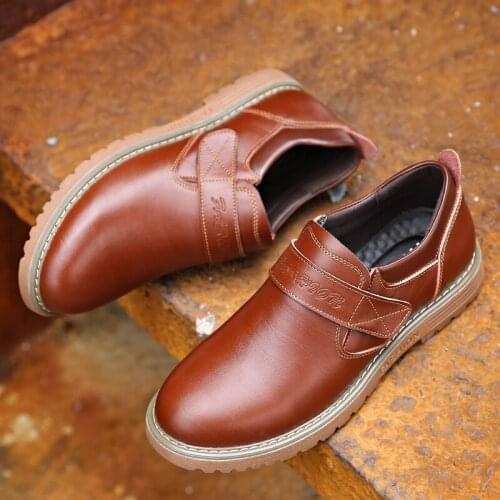 Genuine Leather Men Loafers Shoes Black Brown Casual Oxford Shoes Men Spring/autumn Fashion British Style Mens Formal Shoes