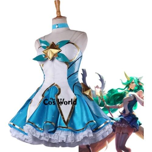 LOL Star Guardian Magical Girl Soraka Tube Tops Dress Uniform Outfit Games Cosplay Costumes