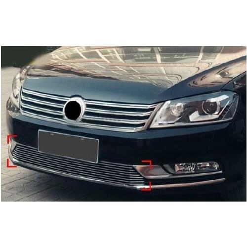 High quality stainless steel Front Grille Around Trim Racing Grills Trim For Volkswagen PASSAT B7 2011-13 European version 1pcs