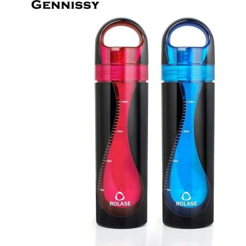 GENNISSY Portable Tritan Sport Water Bottles 350ml/500ml BPA Free Travel Outdoor Space Bottle Coffe Bottles for Christmas Gifts
