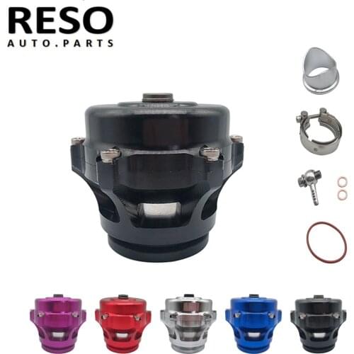 RESO--Aluminum Jdm 50mm Blow Off Valve Q Typer BOV With V Band Flange Universal With Logo High Quality