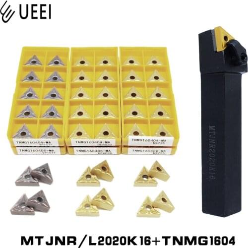 Lathe Turning Tool 1pc MTJNR2020K16 MTJNL2020K16+10pcs TNMG160404 TNMG160408 VP15TF UE6020 US735 turning insert