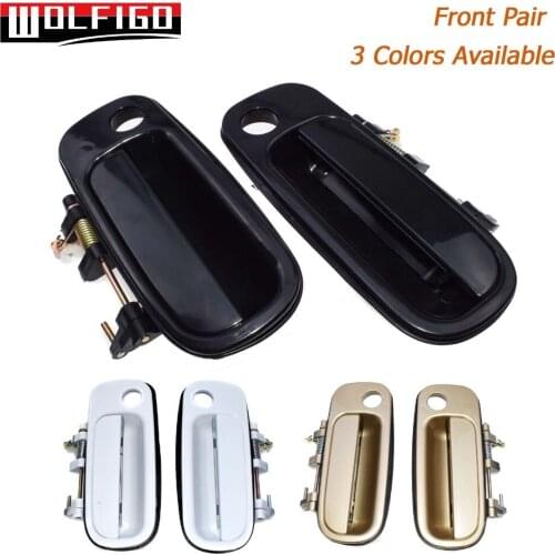 WOLFIGO Pair Beige/Black/White Car Exterior Outside Door Handle Front Left Right Fit 92-96 Toyota Camry 6922033020, 6921033010