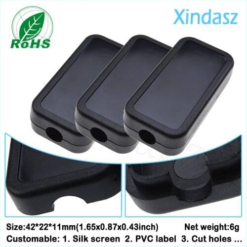 XD-JS-2 50pcs/lot)Black enclosures for electronics for GPS system project boxes 42*22*11mm