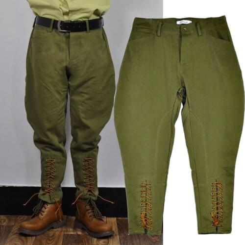 YUTU&MMs homemade spring twill cotton breeches, couple models, riding pants, big crotch pants, tie-pants 9 minutes pants