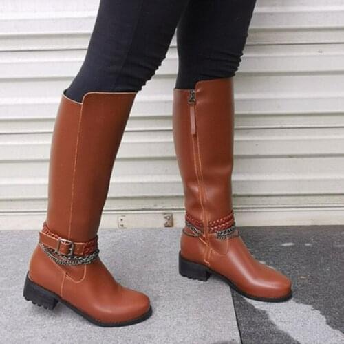 2020 Fashion Autumn Winter Knee High Boots Women Vintage Soft Leather Zipper High Heels Long Boots Woman Shoes botas mujer 856