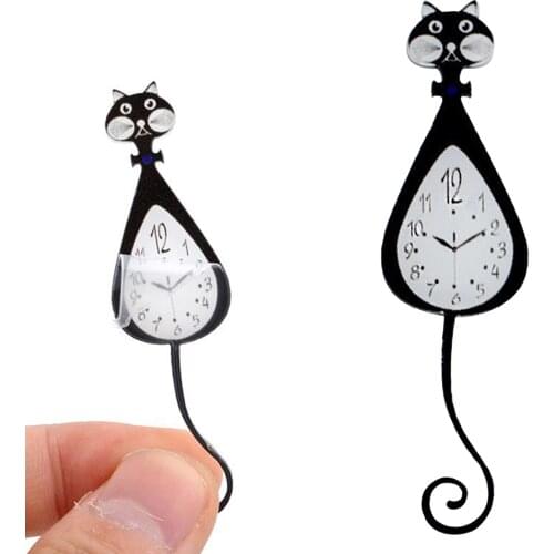 1pc 1:12 1:6 Dollhouse Miniature Clock Doll House Wall Clock Art Decor