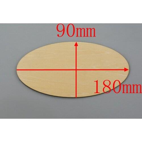 12pcs/set 180mm Blank unfinished wooden oval crafts supplies laser cut rustic wood wedding rings ornaments 171173