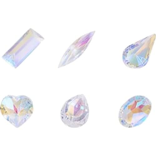120 Fashion Pieces Resin Crystal Diamond Nail Art Decorations Shiny Crafts