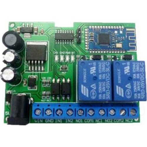 2 Channel For IOS Android Bluetooth Relay 2.4G RF Wireless Remote Control Switch IOT Module Board, Relay Module