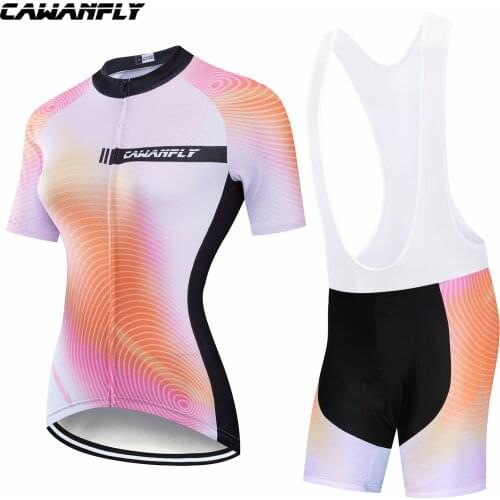 2019 CAWANFLY Pro Short Sleeve Ropa Ciclismo Clothing Woman Cycling Jerseys Sets MTB Wear Bike Wear Clothing Ciclismo Bicycle