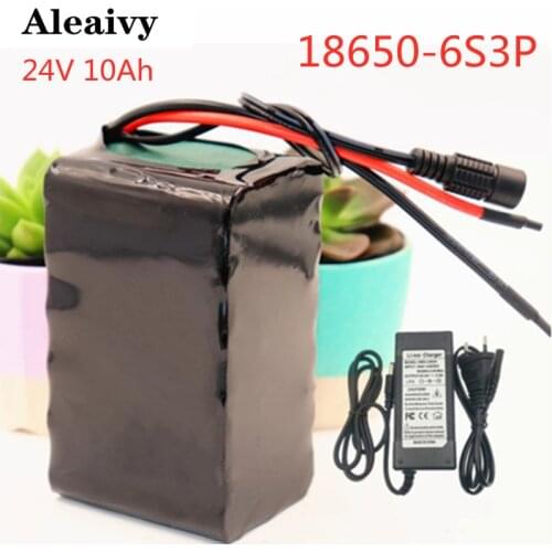 2020 New 24V 10Ah 6S3P 18650 Battery Lithium Battery 25.2v 10000mAh Electric Bicycle Moped /Electric/Li ion Battery Pack+charger