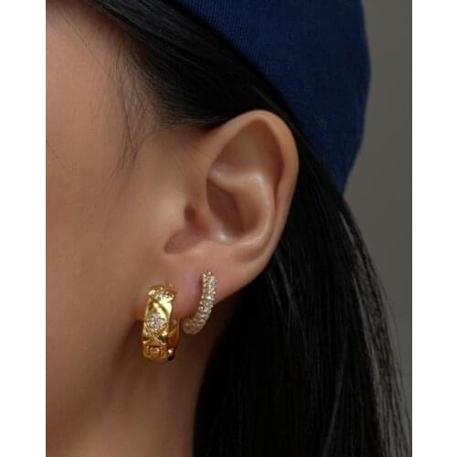 Dazan 2021 Super Shine Exquisite Fashion Gold And Silver Earrings Summer Smiley Jewelry Dried Flower Earring Weed Jewelrys