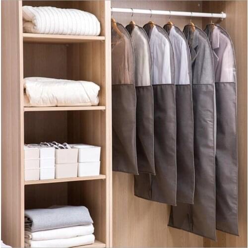 3PCS Hanging-type Clothing Dust Cover Wardrobe Coat Storage Cover Household Garment Suit Protect Organizer Bag чехол для одежды