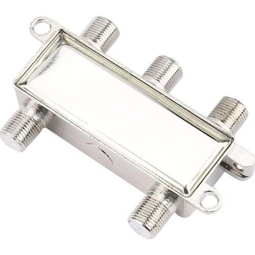 5-2400MHz 4 Way HD Digital Coax Cable Splitter 4 Channel Satellite/Antenna TV Signal Distributor Receiver for SATV/CATV T21A