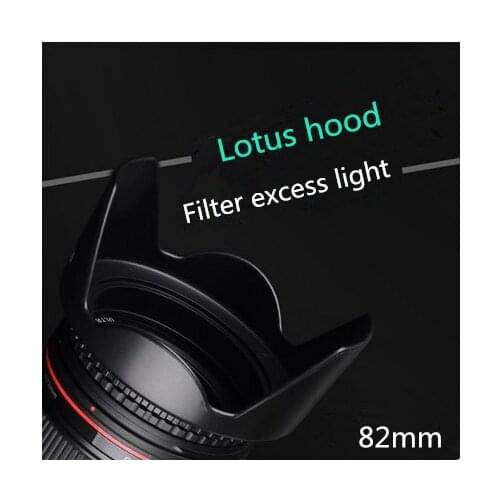 82mm Camera Lens Hood Lotus for Canon 16-35 24-70mm Lens Tamron Sigma Pentax Olympus lens Accessories Thread Mounth Hood