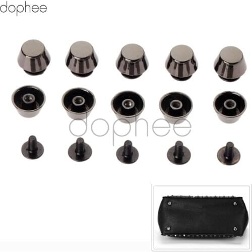 Dophee 10pcs Bag Bottom Studs Rivets Screw Bag Parts & Accessories 4 Colors For Punk Clothing Shoes Bags Decoration