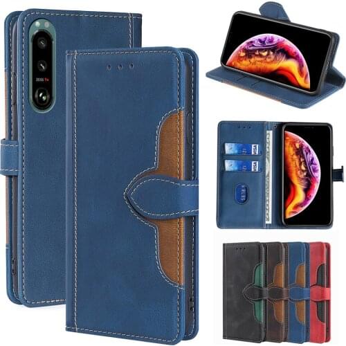 Flip Leather Case for Sony Xperia 5 III 6.1 inch Fundas Wallet Case For Sony Xperia 5 III XQBQ62/G Card Solts Magnet Back Cover