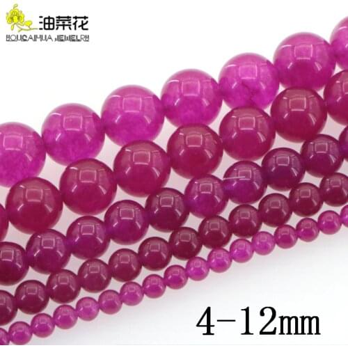 Natural Stone 4-12mm Red Rubys Round Loose Beads DIY Accessories Making Bracelet Necklace Woman Gift Christmas Wholesale Price
