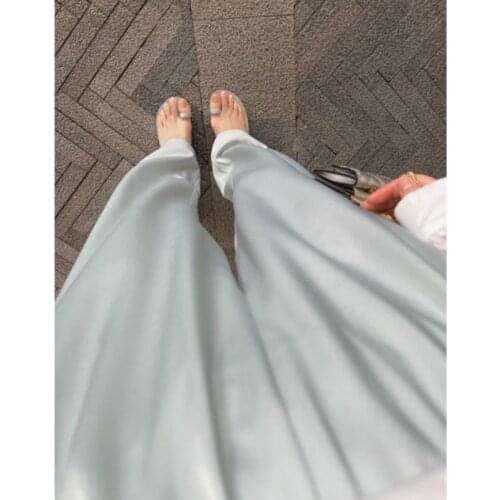 Fluttering Pants~Lightweight Cool Satin Pants Drape Loose Casual Wide-Leg Pants Womens Summer 2021 Fashion Comfortable Simple