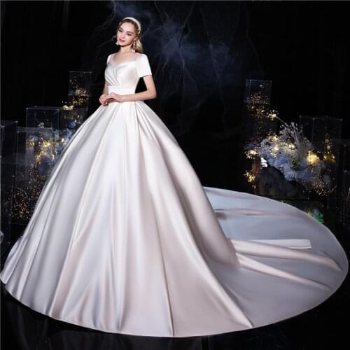 Lifeglad Satin Wedding Dresses