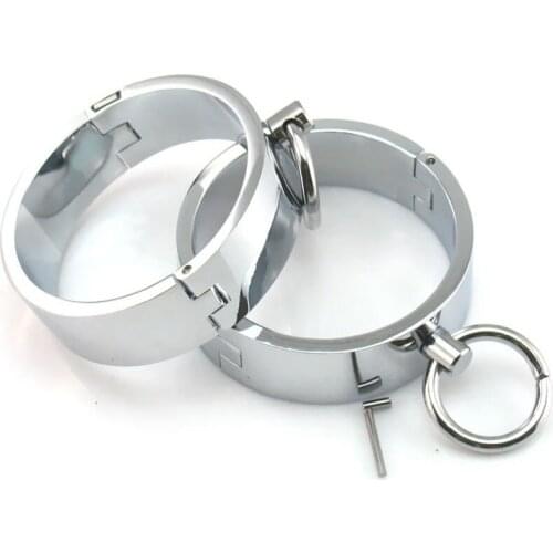 Metal Ankle Cuffs Ring Anklet Sex Toys for Couples Leg Bondage Footcuffs Slave BDSM Fetish Adult Games Restraints Erotic Toys