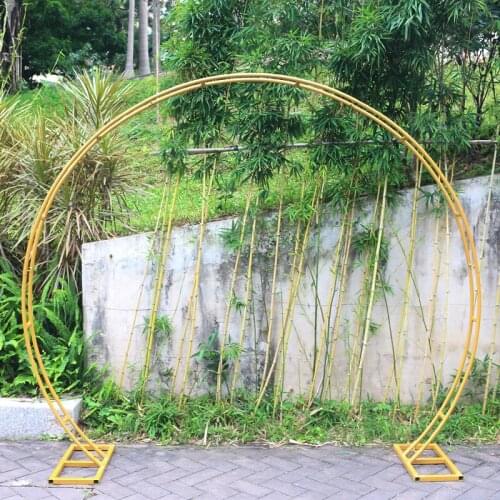New Wedding Double Ring Single Pole Arch Round Wedding Decoration Flower Stand Home Party Background Decorative Shelf