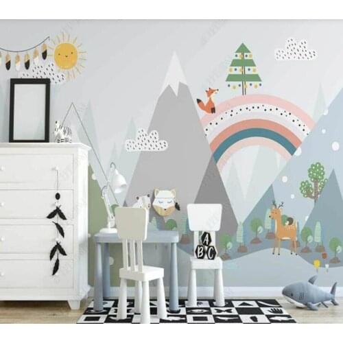 Custom papel parede hand-painted cartoon cosmic astronaut cloud childrens room for living room bedroom decoration wallpaper