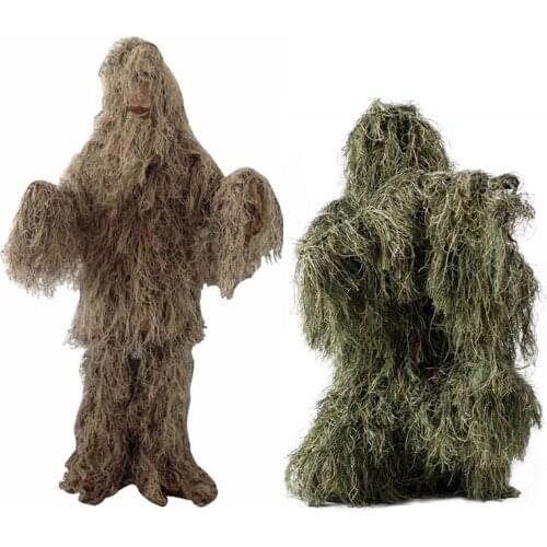 Hunting Ghillie Suit Camo Woodland Camouflage Forest 3D Tactical Suits Sniper Airsoft Military Hunting Clothes Outdoor Costume