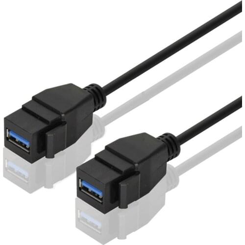USB 3.0 Adapt A Female to A Female Extension Keystone Jack Coupler Connector Adapter Converter 0.2M Cable