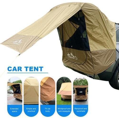 Portable Car Trunk Tent SUV Shelter Extension Tents Durable Sunshade Rainproof Outdoor Camping Tents For Self-driving Barbecue