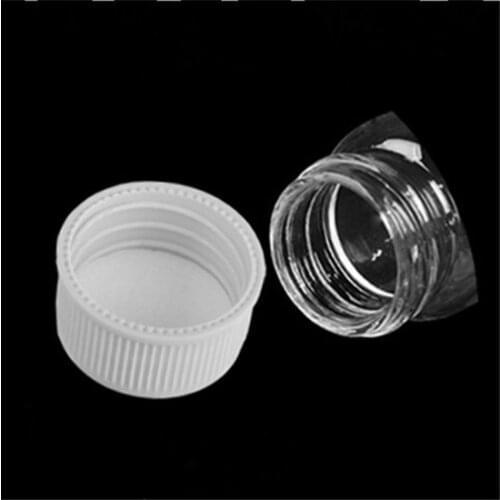 27x70x14mm 25ml Glass Bottles With Plastic Cap Transparent Small Empty Bottles Jars Cosmetic Containers 50pcs