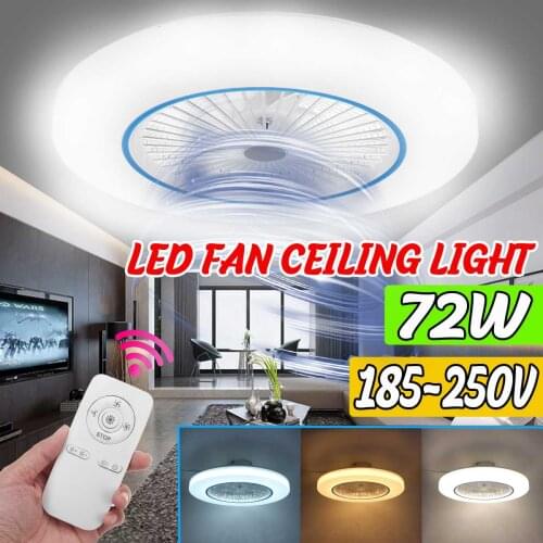 Modern Bedroom Led Ceiling Fan Light Ceiling Fan with Lights Remote Control Three-color Dimming Ceiling Light 58*18cm 72W 220V