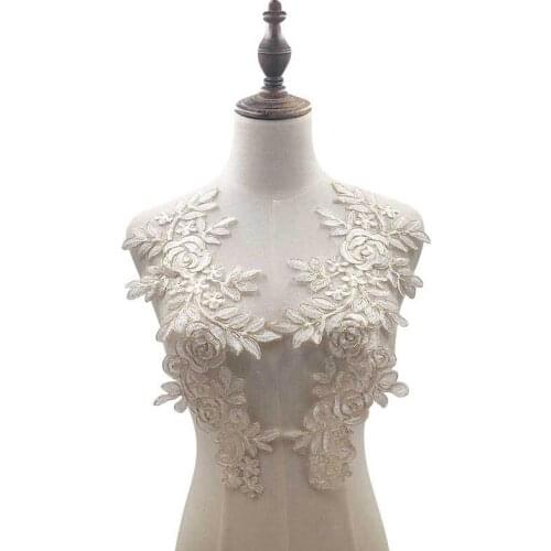 Water-soluble lace bone thread pair flower white gold European root yarn bottom fabric pair collar DIY lace accessories