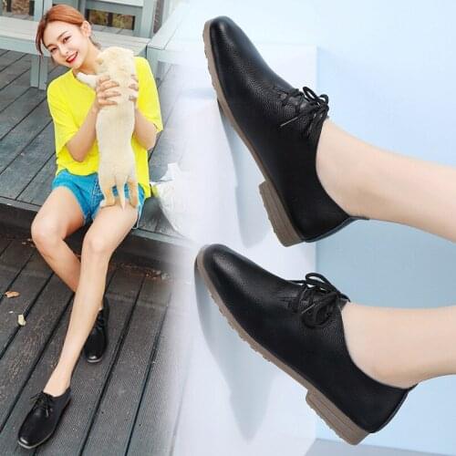 2021 Autumn and Winter New Casual Fashion All-Matching Genuine Leather Pumps Sneakers for Women