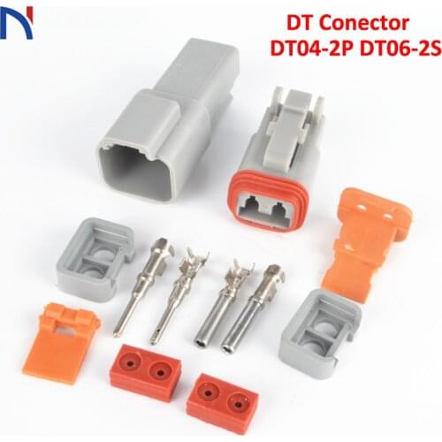 1 Set DT Conector DT06-2S/DT04-2P 2P Waterproof Electrical Connector for Car Motor Truck with Pins