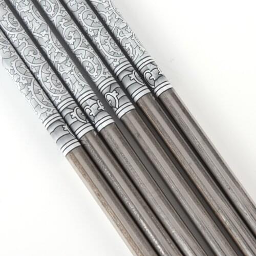 Blue And White Porcelain Floral Pattern 1Pair Vintage Chinese Stainless Steel Chopsticks Home Kitchen Restaurant