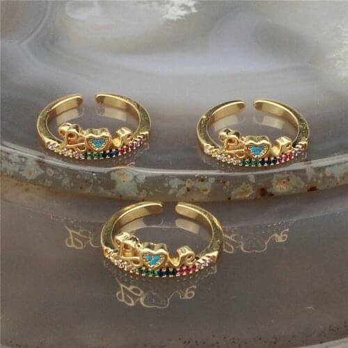 10pcs/lot Fashion colorful cz ring, love theme cubic zircon jewelry,new design women’s love rings wholesale