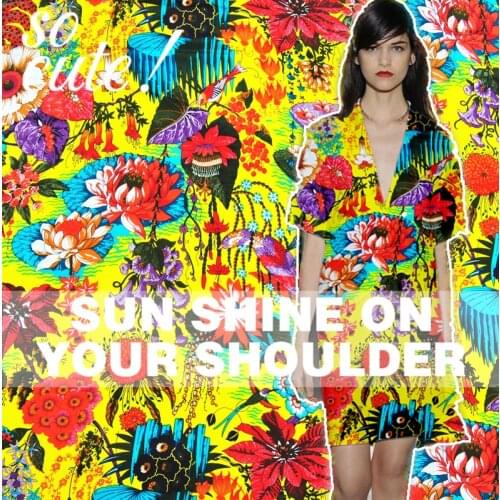 114 cm printed silk fabric for dress 13 mm silk crepe de chine fabric meter dress Chinese silk fabric wholesale silk cloth