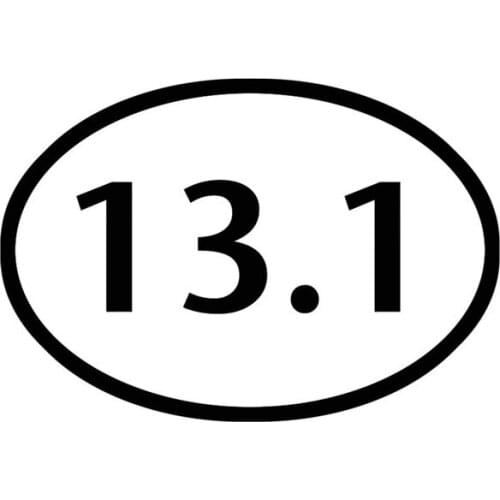 15.5X10.8CM Half Marathon Runner Jogging 13.1 Miles Running Long Distance Decal Car Sticker