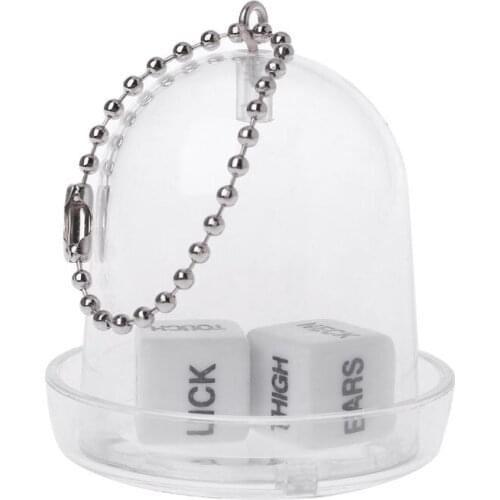 2 Pcs Dices Set Erotic Words English Letters Couples Entertainment Tools Adult Couples Flirting Toys Transparent Case