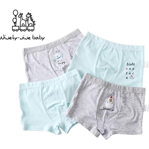 4 Pcs/lot Cartoon Boys Underwear Soft Breathable Kids Boxer for 2-12Y Baby Panties Kawaii Boy Briefs Boy Clothes for Underpants