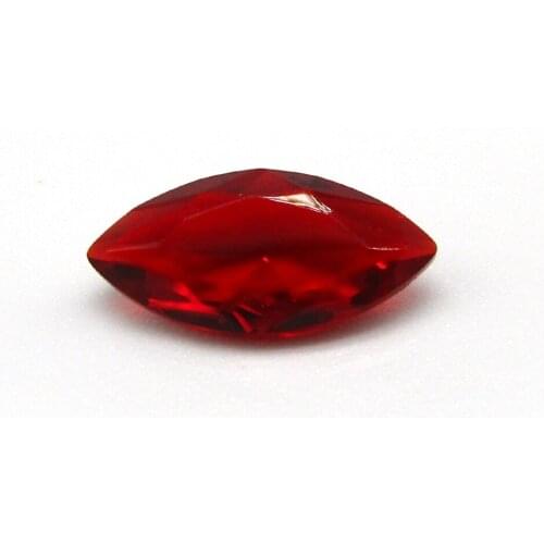 50pcs/lot 1.5x3~8x16mm Marquise Cut Loose Red Glass Stone Synthetic Gems Beads For Jewelry